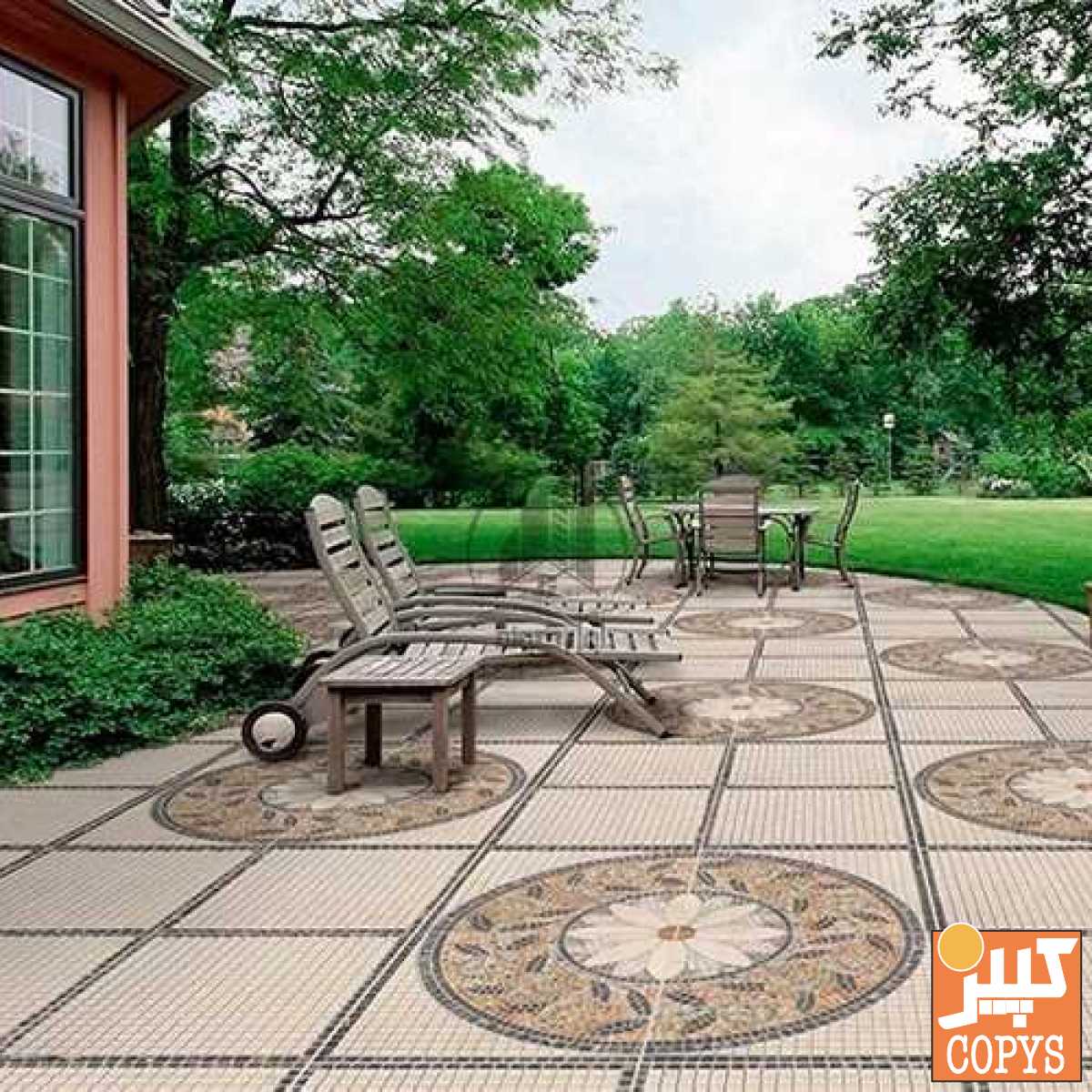 موزاییک. واشبتن.دورباغچه. بلوک